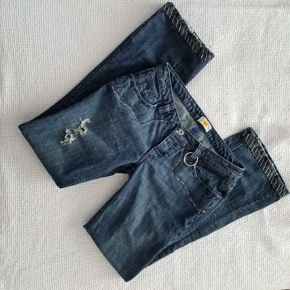 'Antik Denim' Fur Pocket Jeans sz 30